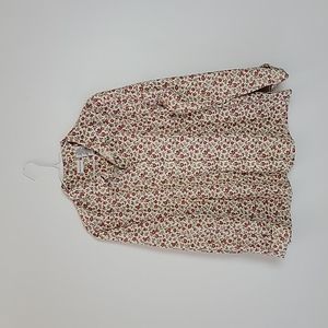 White Stag Floral Button-Down Shirt Size XL